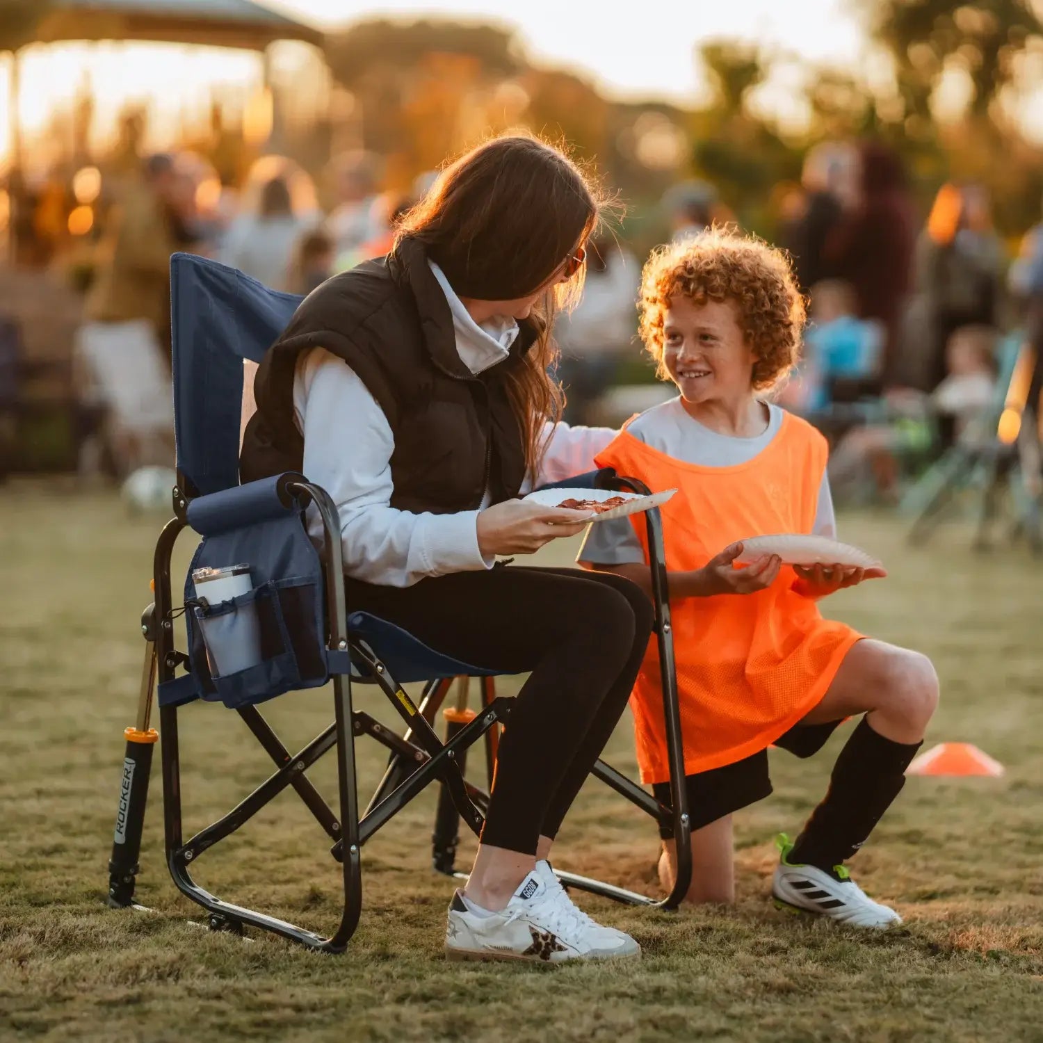 Premium All-Weather Stowaway Rocker - Choice 794 - Patented Spring-Action Rocking Chair for Camping Detail