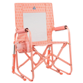 Premium All-Weather Stowaway Rocker - Choice 794 - Patented Spring-Action Rocking Chair for Camping - Coral Mosaic