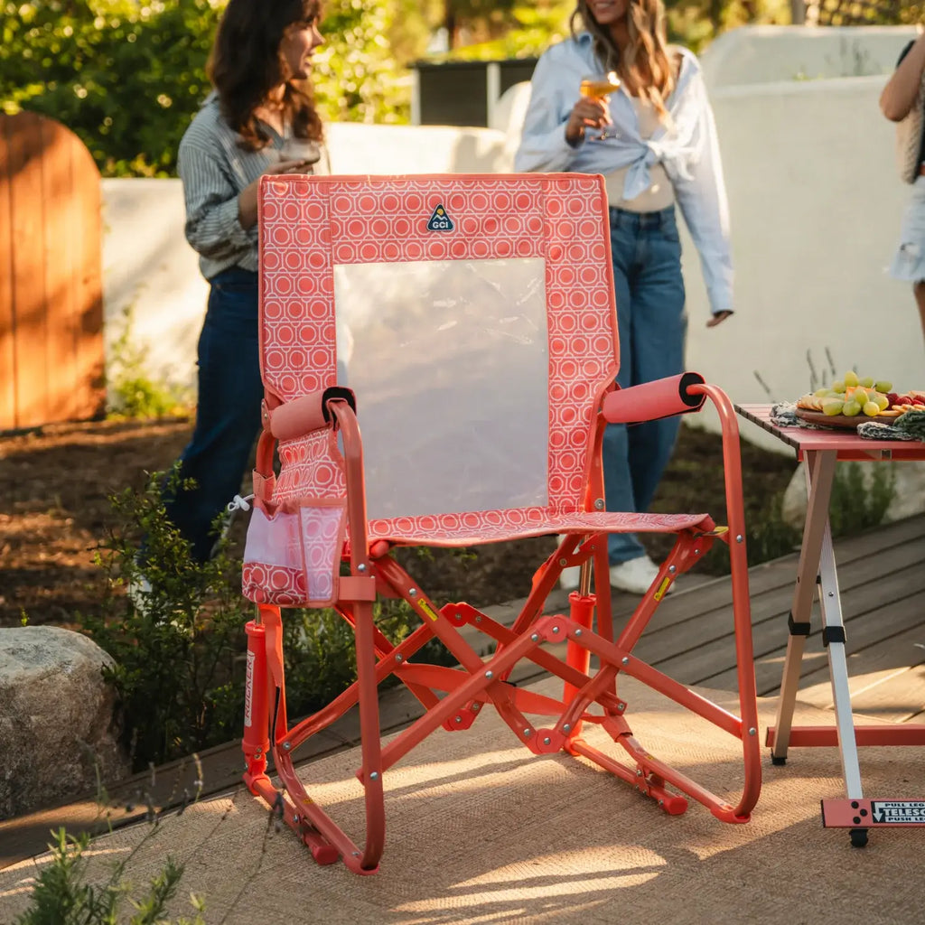 Premium All-Weather Stowaway Rocker - Choice 794 - Patented Spring-Action Rocking Chair for Camping Detail