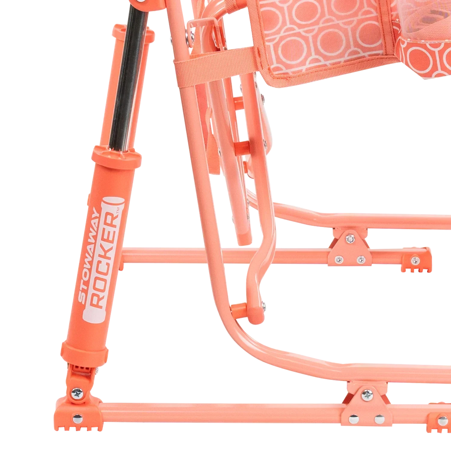 Premium All-Weather Stowaway Rocker - Choice 794 - Patented Spring-Action Rocking Chair for Camping Detail