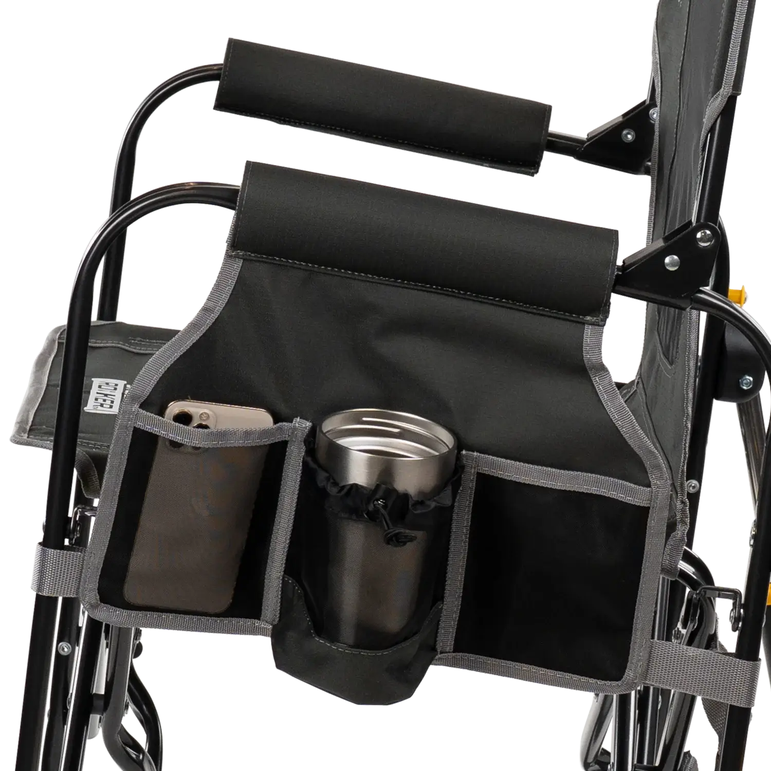 Luxury Camp Stowaway Rocker with Side Table - Choice 253 - Patented Spring-Action Rocking Chair for Camping Detail