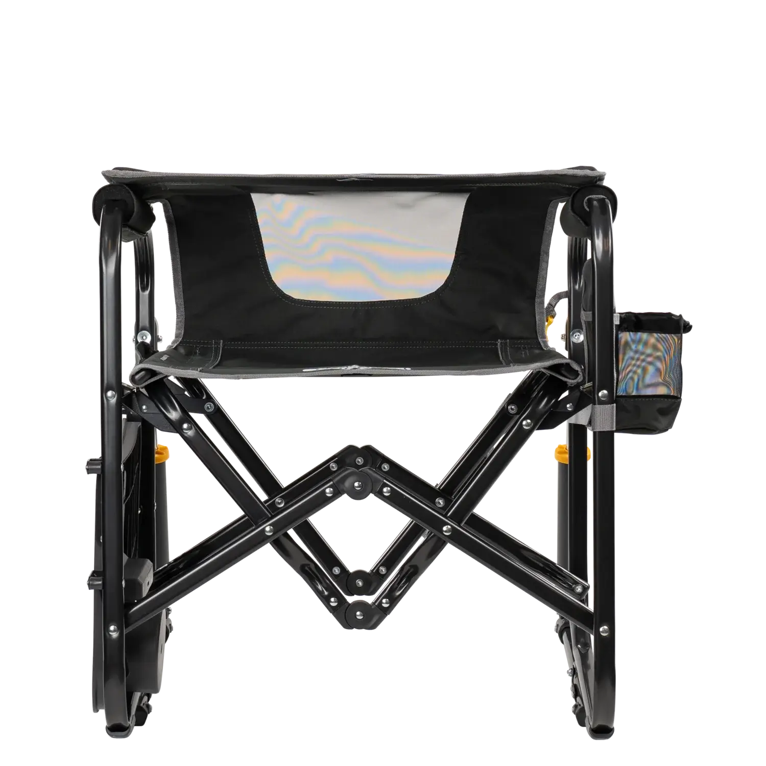 Luxury Camp Stowaway Rocker with Side Table - Choice 253 - Patented Spring-Action Rocking Chair for Camping Detail