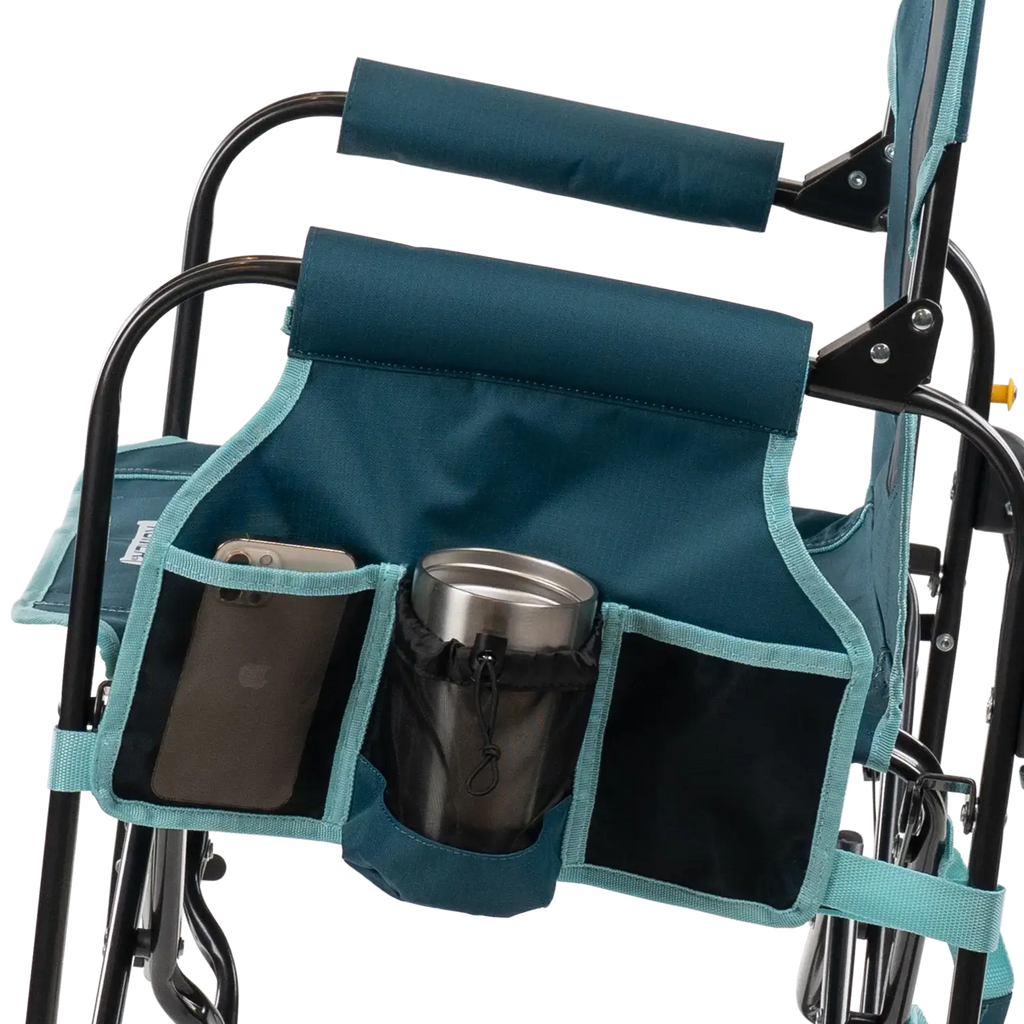 Luxury Camp Stowaway Rocker with Side Table - Choice 253 - Patented Spring-Action Rocking Chair for Camping Detail