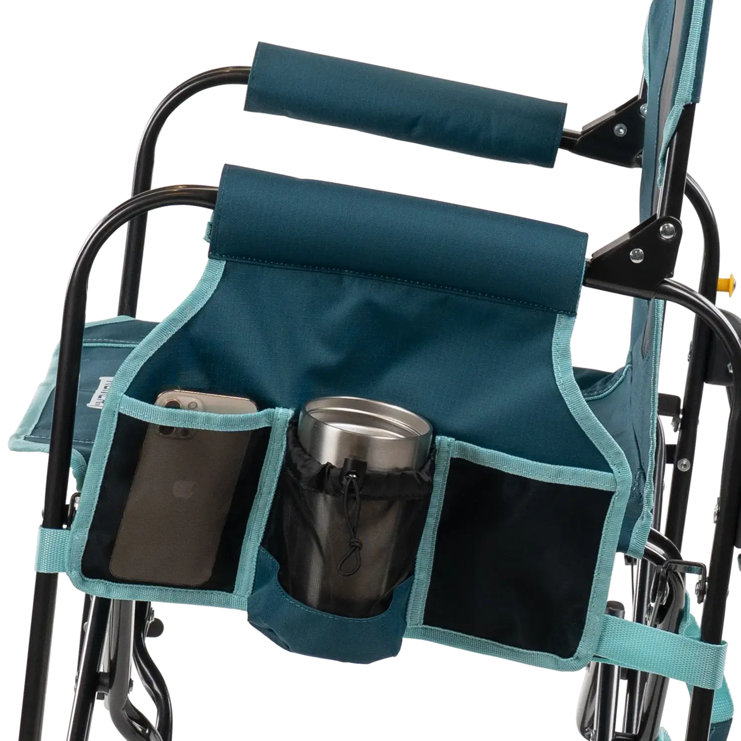Luxury Camp Stowaway Rocker with Side Table - Choice 253 - Patented Spring-Action Rocking Chair for Camping Detail