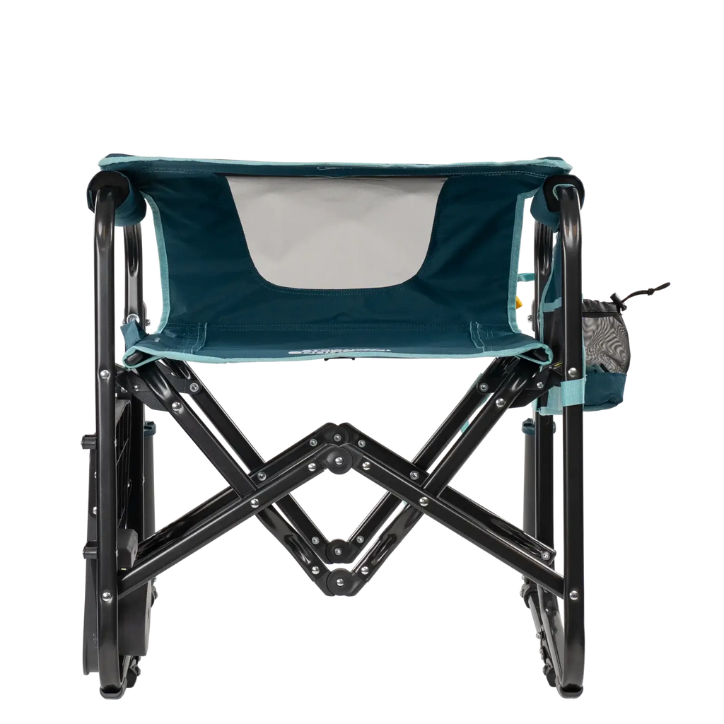 Luxury Camp Stowaway Rocker with Side Table - Choice 253 - Patented Spring-Action Rocking Chair for Camping Detail