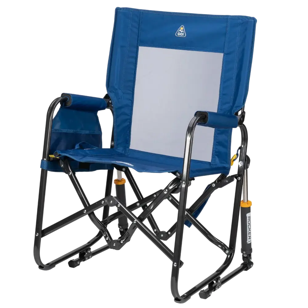 Premium All-Weather Stowaway Rocker - Choice 794 - Patented Spring-Action Rocking Chair for Camping Detail
