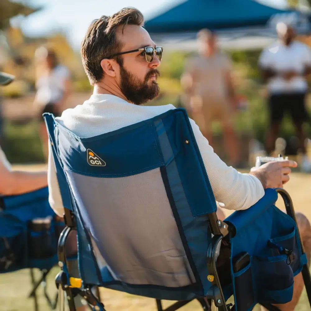 Premium All-Weather Stowaway Rocker - Choice 794 - Patented Spring-Action Rocking Chair for Camping Detail